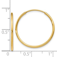 14k 1.20mm Endless Hoop Earring-XY1207