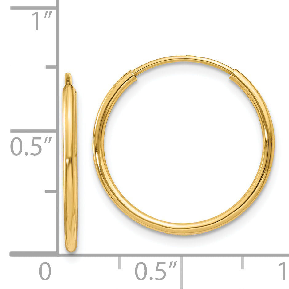 14k 1.20mm Endless Hoop Earring-XY1208
