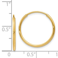 14k 1.20mm Endless Hoop Earring-XY1208