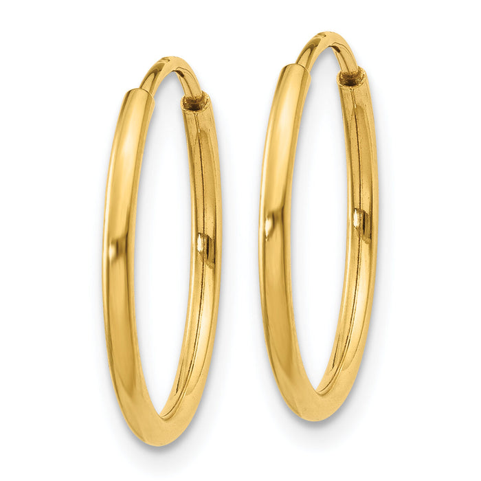 14k 1.20mm Endless Hoop Earring-XY1209