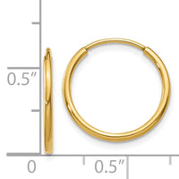 14k 1.20mm Endless Hoop Earring-XY1209
