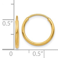 14k 1.20mm Endless Hoop Earring-XY1210