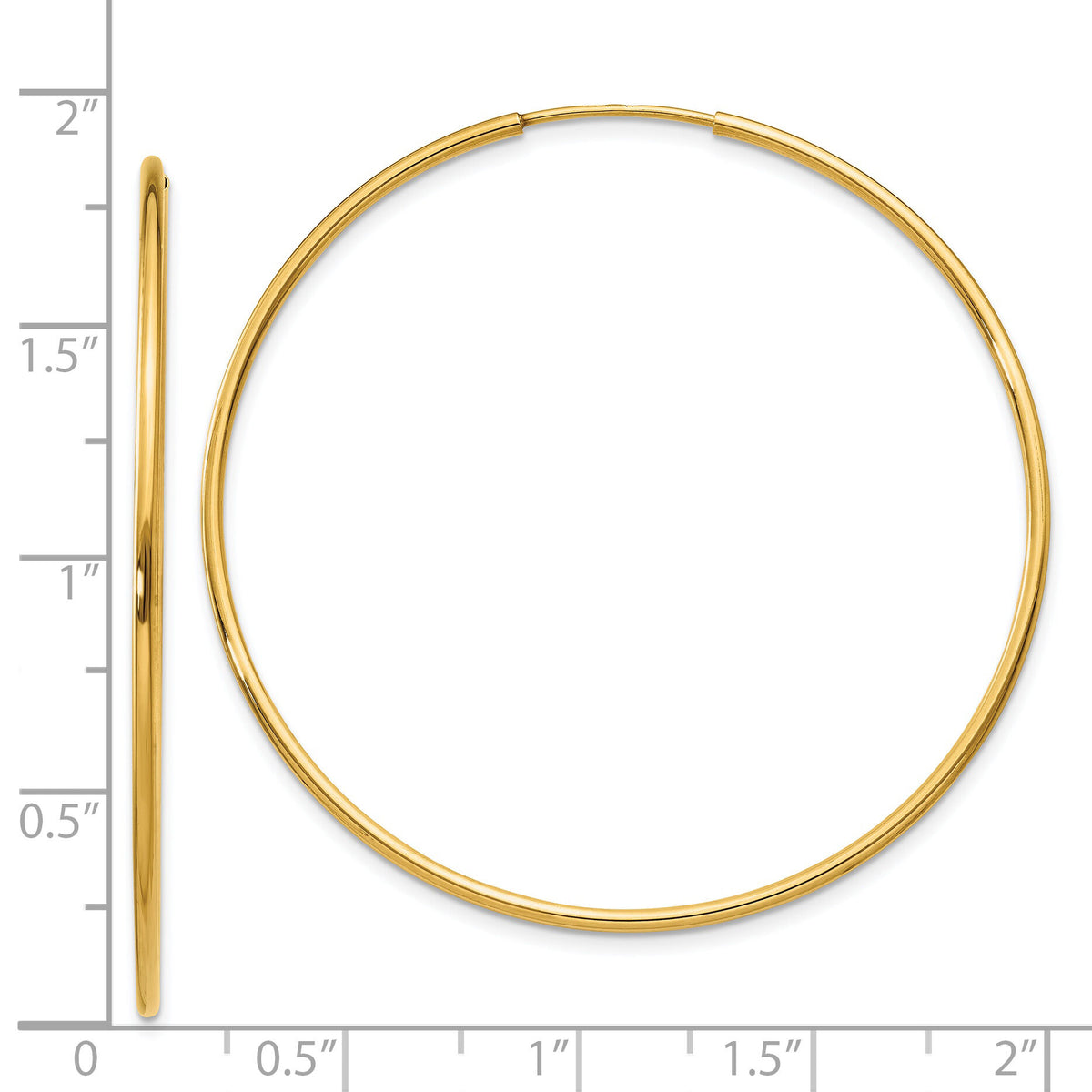14k 1.20mm Endless Hoop Earring-XY1212