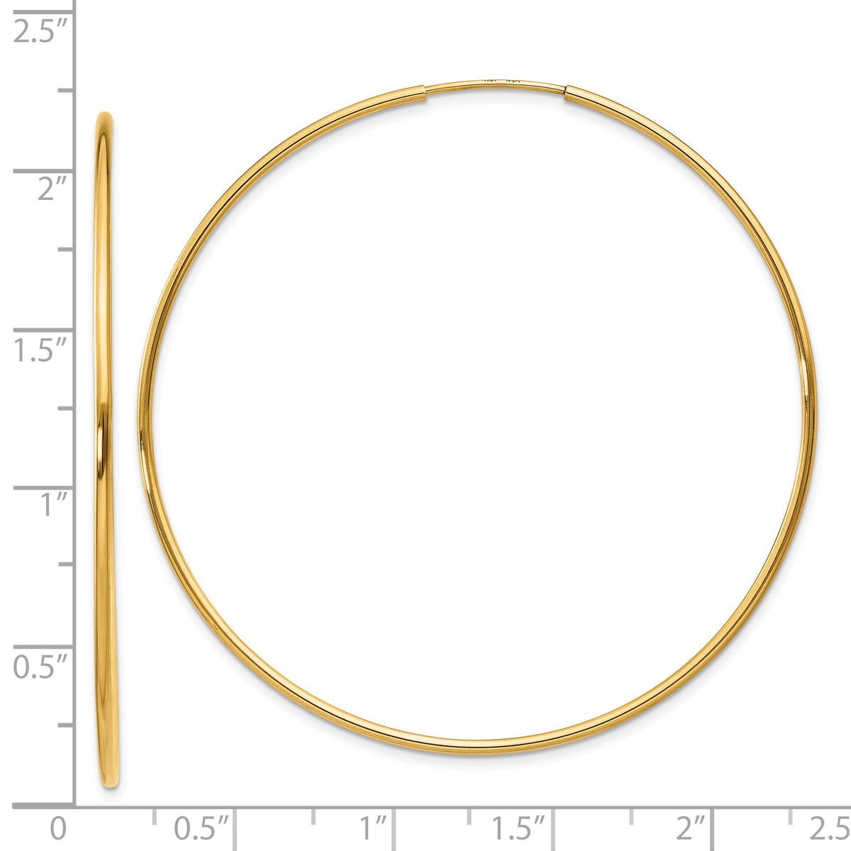 14k 1.25mm Endless Hoop Earring-XY1213