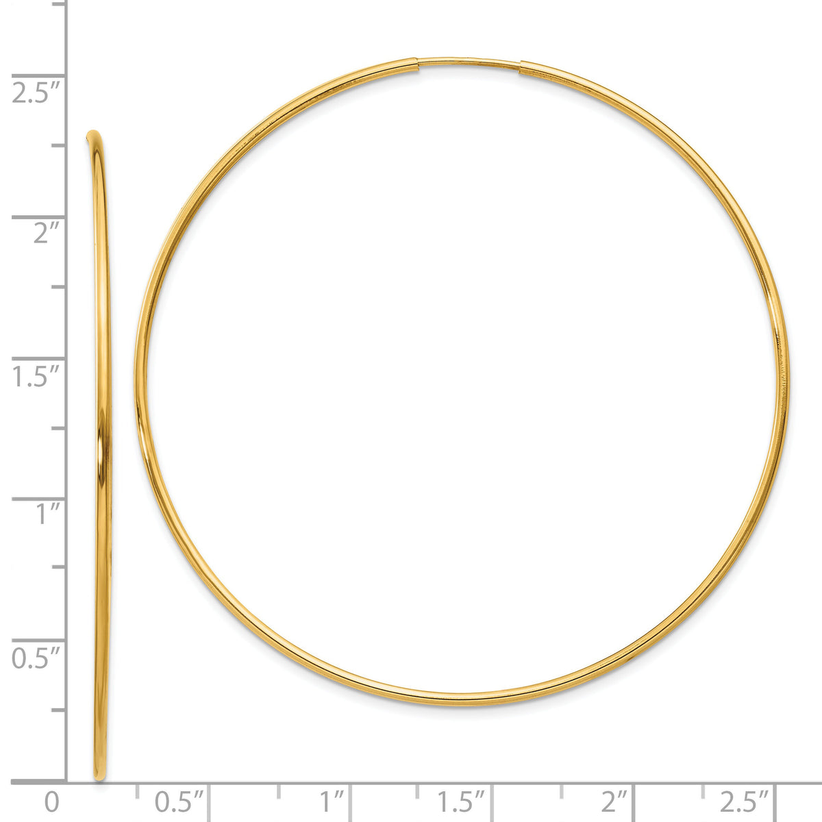 14k 1.20mm Endless Hoop Earring-XY1214