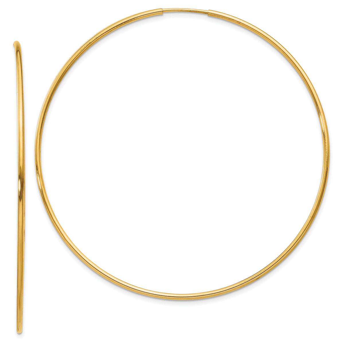14k 1.20mm Endless Hoop Earring-XY1214