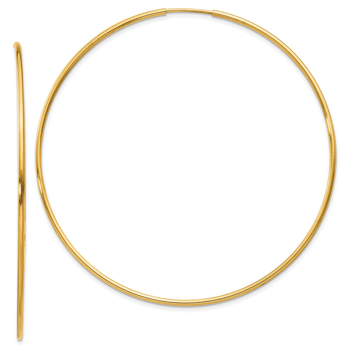 14k 1.20mm Endless Hoop Earring-XY1214