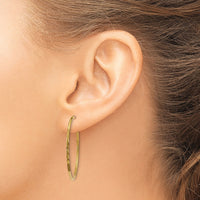 14k 1.20mm Diamond-cut Endless Hoop Earring-XY1215