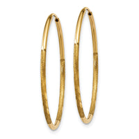 14k 1.20mm Diamond-cut Endless Hoop Earring-XY1216