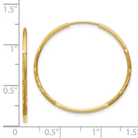 14k 1.20mm Diamond-cut Endless Hoop Earring-XY1216