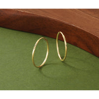 14k 1.20mm Diamond-cut Endless Hoop Earring-XY1217