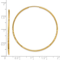 14k 1.20mm Diamond-cut Endless Hoop Earring-XY1221