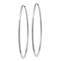 14K White Gold 1.20mm Diamond-cut Endless Hoop Earring-XY1222W