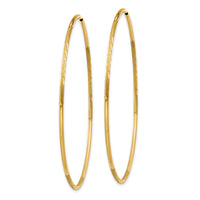 14k 1.20mm Diamond-cut Endless Hoop Earring-XY1223