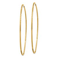 14k 1.20mm Diamond-cut Endless Hoop Earring-XY1224