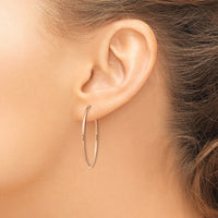 14k Rose Gold 1.20mm Polished Endless Hoop Earrings-XY1239
