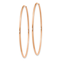 14k Rose Gold 1.20mm Polished Endless Hoop Earrings-XY1241