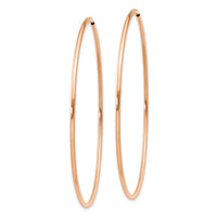 14k Rose Gold 1.20mm Polished Endless Hoop Earrings-XY1242