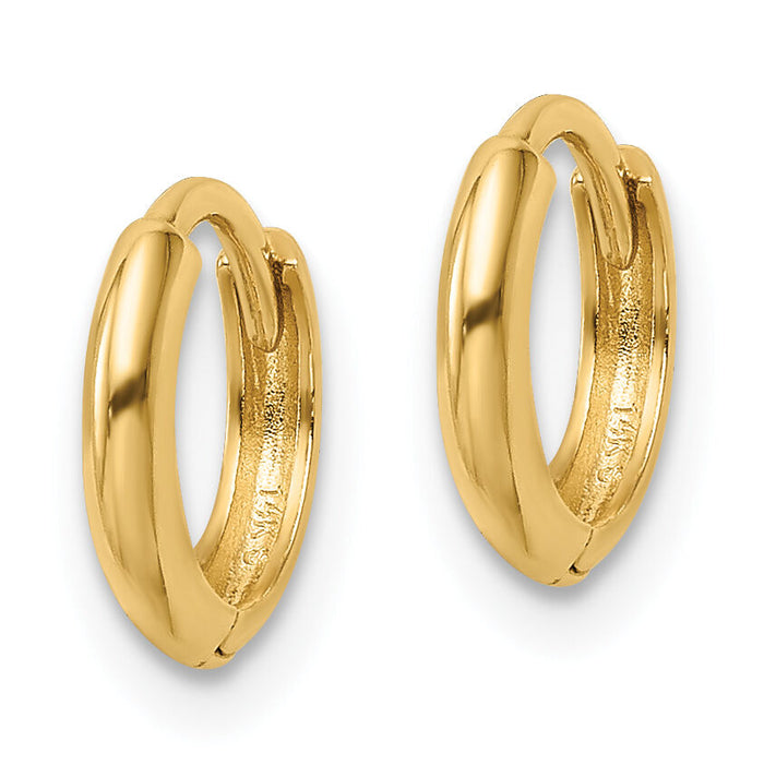14k Polished Hinged Hoop Earrings-XY1259