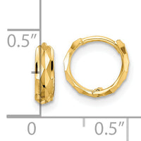14k D/C Hinged Hoop Earrings-XY1260