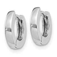 14k White Gold Polished Round Hinged Hoop Earrings-XY191