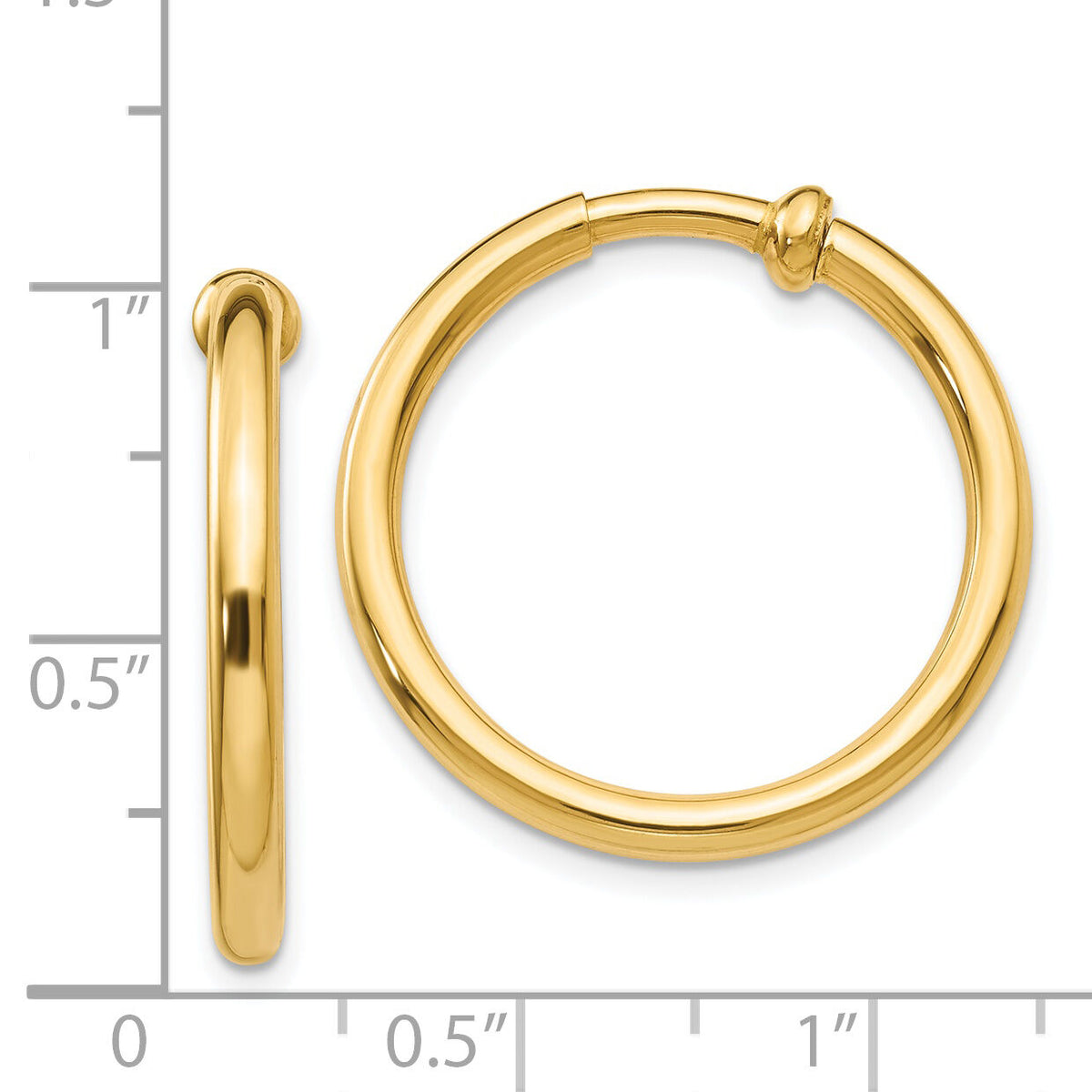 14k Non-Pierced Hoops Earrings-XY417