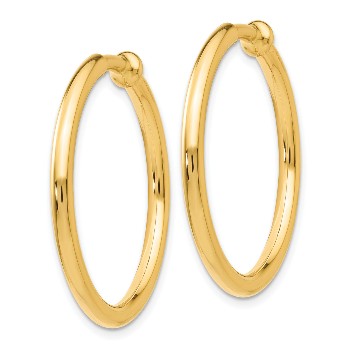 14k Non-Pierced Hoops Earrings-XY418