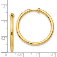 14k Non-Pierced Hoops Earrings-XY418