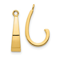 14k Polished J-Hoop Earring Jackets-XY658