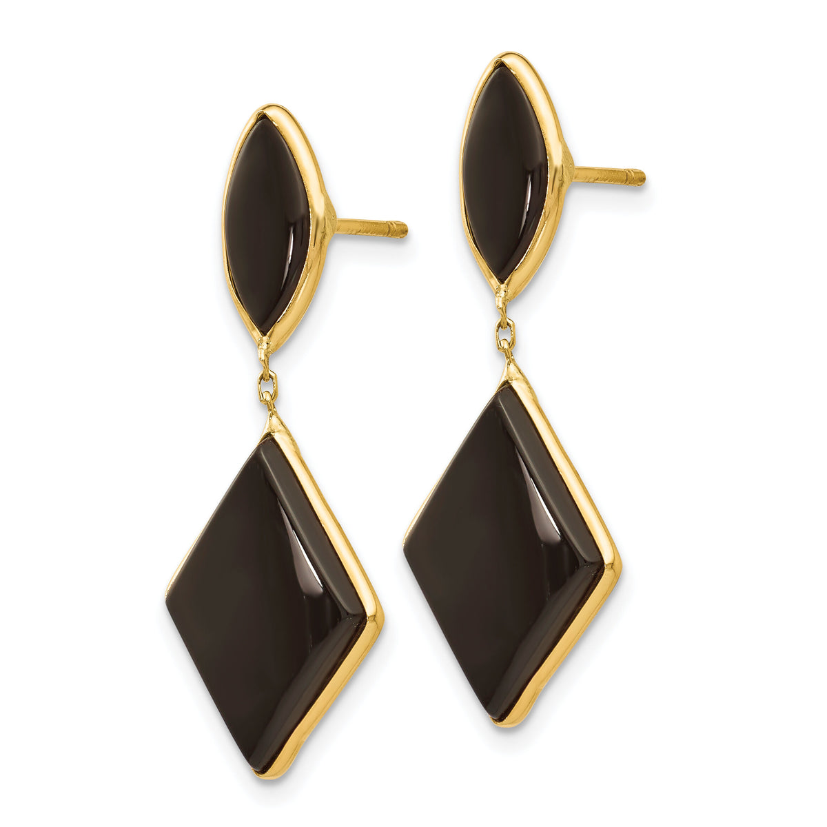 14k Onyx Dangle Earrings-XY812
