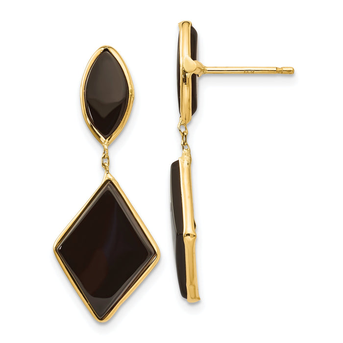 14k Onyx Dangle Earrings-XY812
