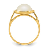 14k Polished 10-11mm Saltwater Cultured Mabe Pearl Ring-Y13953PL