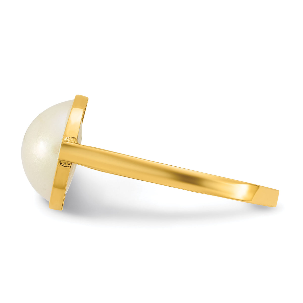 14k Polished 10-11mm Saltwater Cultured Mabe Pearl Ring-Y13953PL