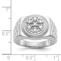 14k White Gold AA Diamond men's ring-Y1518AA