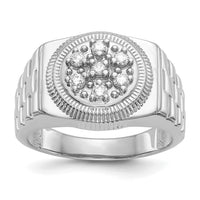 14k White Gold AA Diamond men's ring-Y1518AA