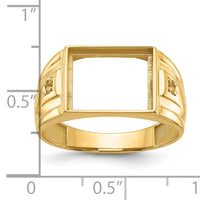 14k Men's ring mounting-Y1542