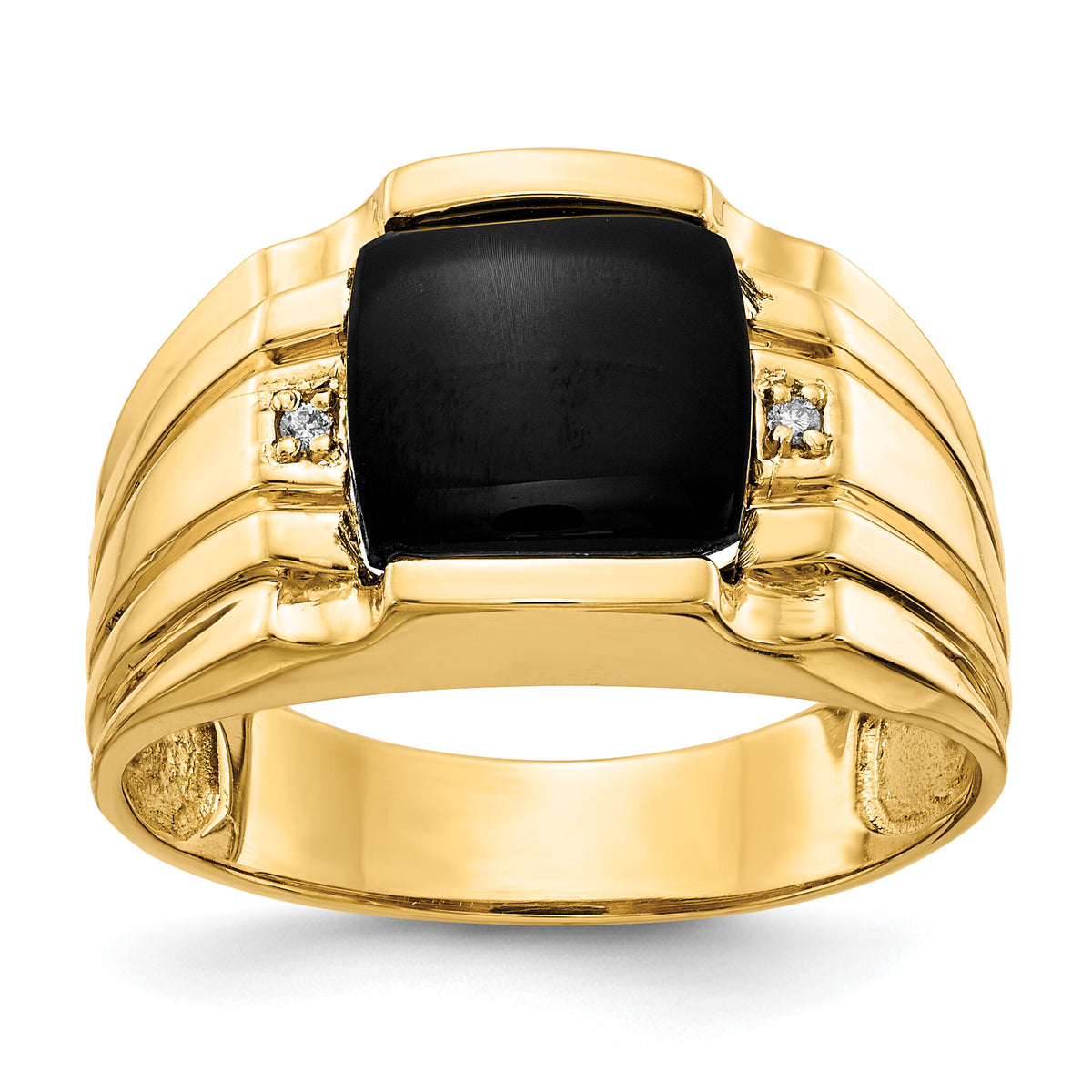 14k AAA Diamond men's ring-Y1548AAA