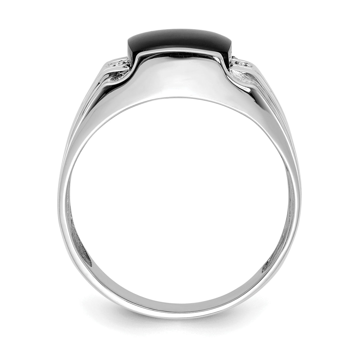 14k White Gold AA Diamond men's ring-Y1549AA