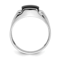 14k White Gold AA Diamond men's ring-Y1549AA