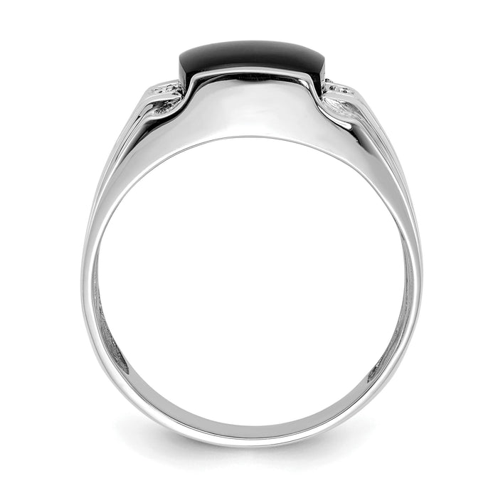 14k White Gold AA Diamond men's ring-Y1549AA