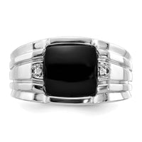 14k White Gold AA Diamond men's ring-Y1549AA