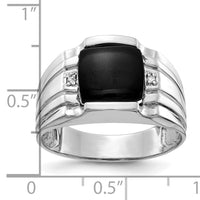 14k White Gold AA Diamond men's ring-Y1549AA