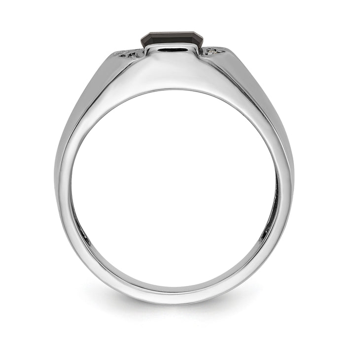 14k White Gold AA Diamond Men's Ring-Y1562AA