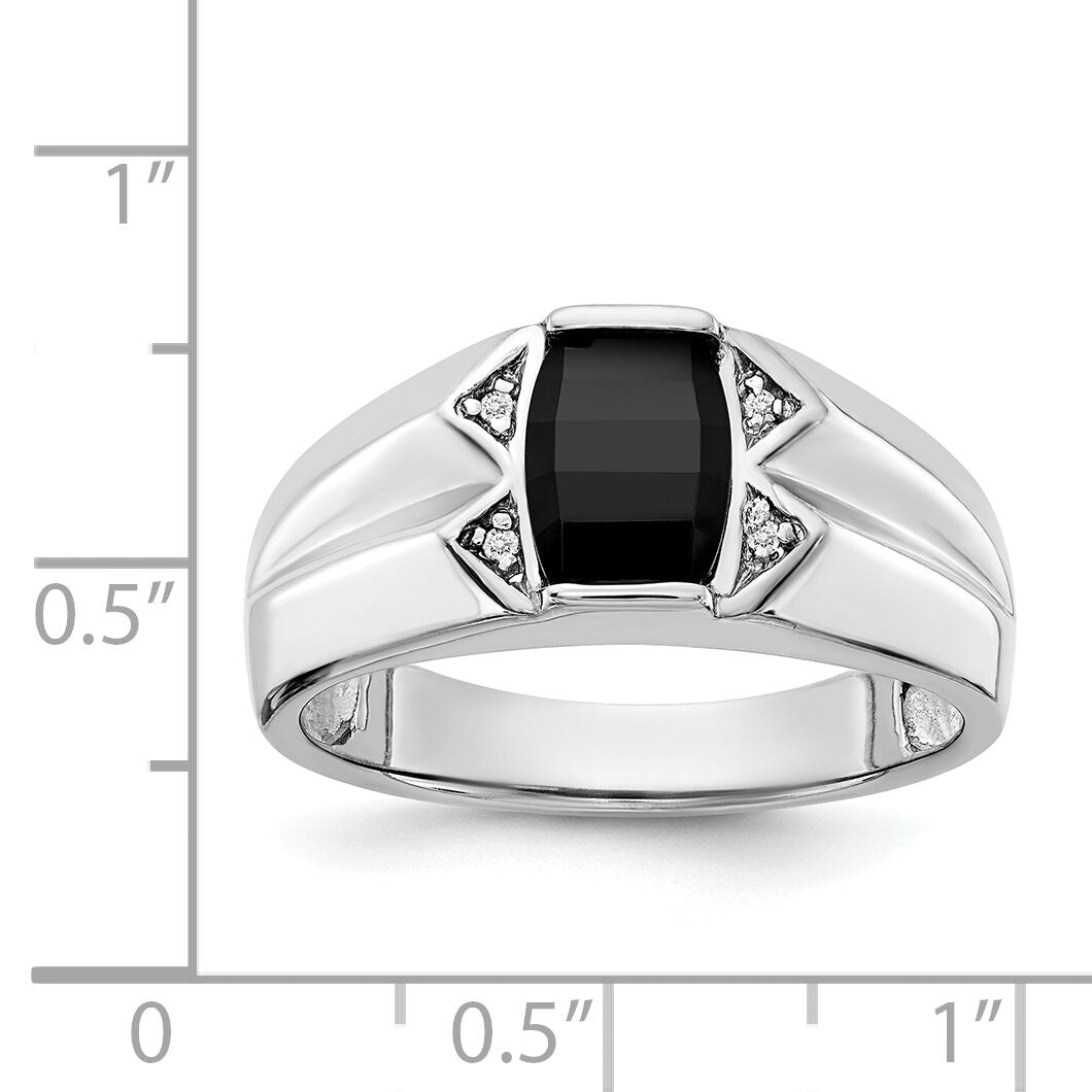 14k White Gold AA Diamond Men's Ring-Y1562AA