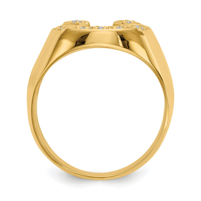 14k A Diamond men's ring-Y1566A