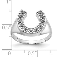 14k White Gold Polished Mens Diamond Ring Mounting-Y1568