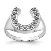 14k White Gold Polished Mens Diamond Ring Mounting-Y1568