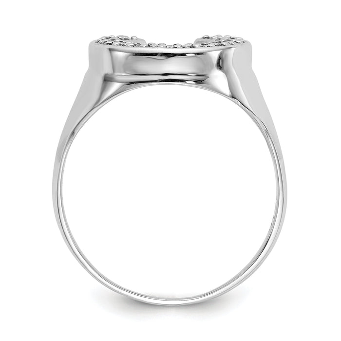 14k White Gold AA Diamond men's ring-Y1568AA