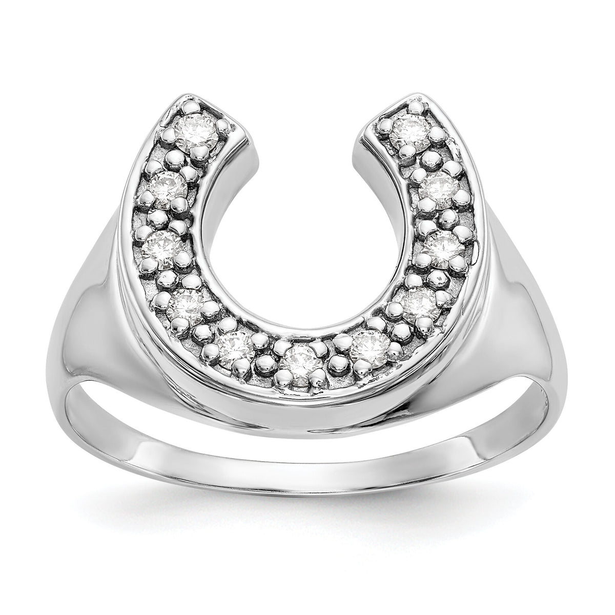 14k White Gold AA Diamond men's ring-Y1568AA