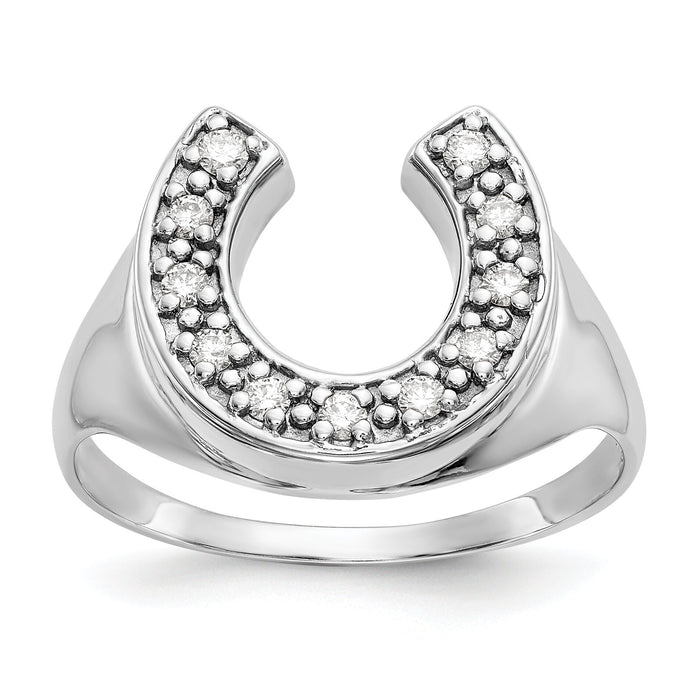 14k White Gold AA Diamond men's ring-Y1568AA
